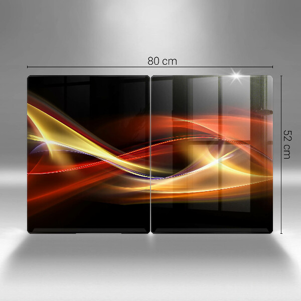 Sklo za varnú dosku Abstraktný dym a svetlo