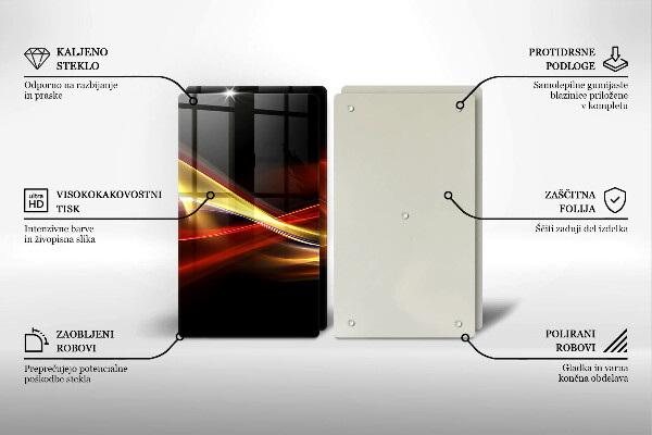 Sklo za varnú dosku Abstraktný dym a svetlo