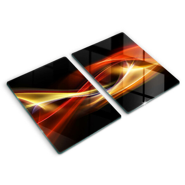 Sklo za varnú dosku Abstraktný dym a svetlo