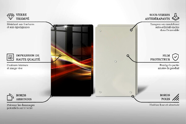 Sklo za varnú dosku Abstraktný dym a svetlo