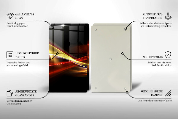 Sklo za varnú dosku Abstraktný dym a svetlo