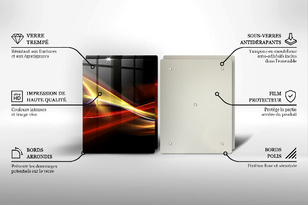 Sklo za varnú dosku Abstraktný dym a svetlo