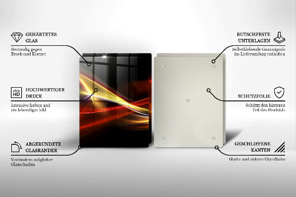 Sklo za varnú dosku Abstraktný dym a svetlo