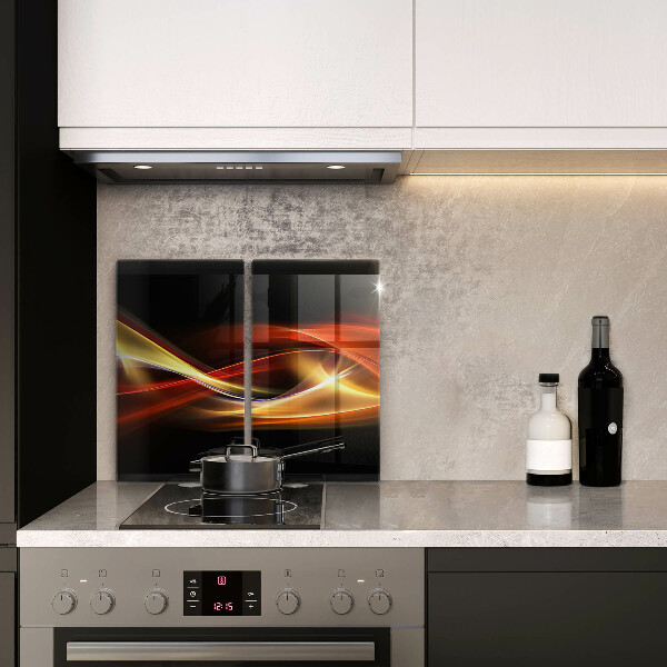 Sklo za varnú dosku Abstraktný dym a svetlo