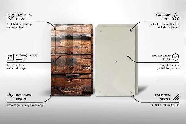 Sklo za varnú dosku Dekoratívne drevené dosky