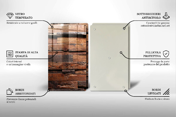 Sklo za varnú dosku Dekoratívne drevené dosky