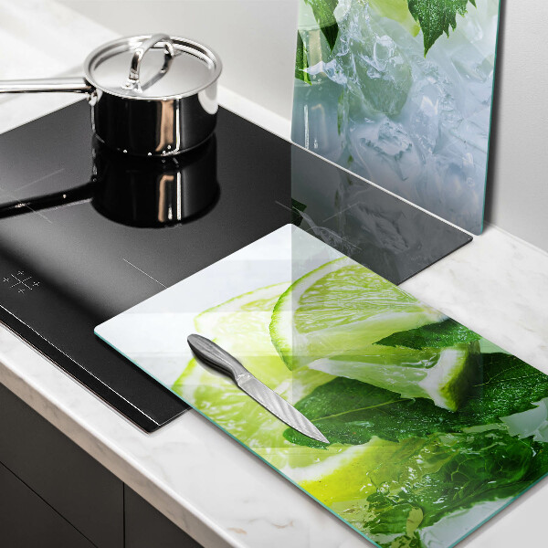 Sklo za varnú dosku Limetková mäta a ľad