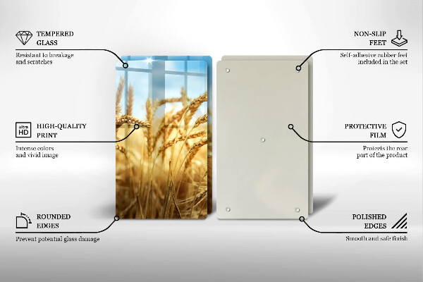 Sklo za varnú dosku Klasy obilnín na poli