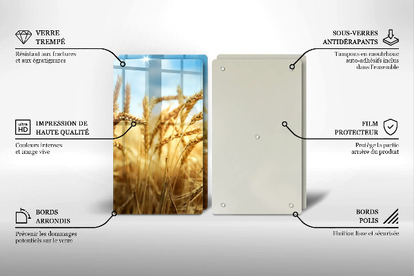 Sklo za varnú dosku Klasy obilnín na poli