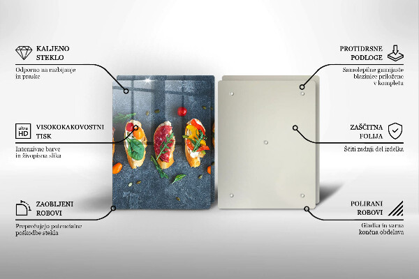 Sklo za varnú dosku Farebné sendviče