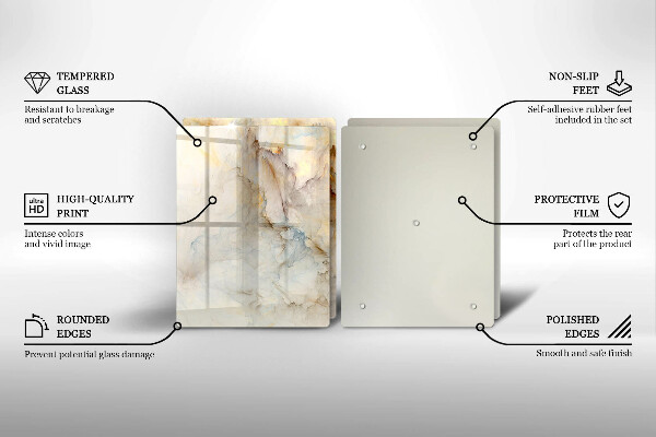 Sklo za varnú dosku Textúra mramoru so zlatom