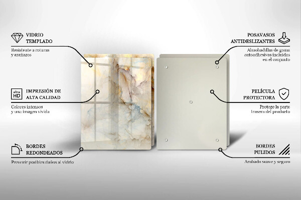 Sklo za varnú dosku Textúra mramoru so zlatom