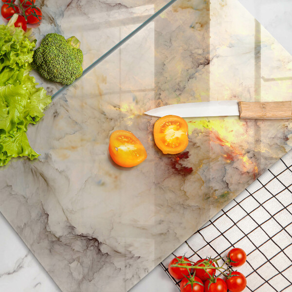 Sklo za varnú dosku Textúra mramoru so zlatom