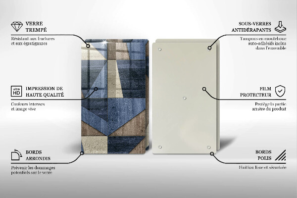 Sklo za varnú dosku Geometrická abstrakcia