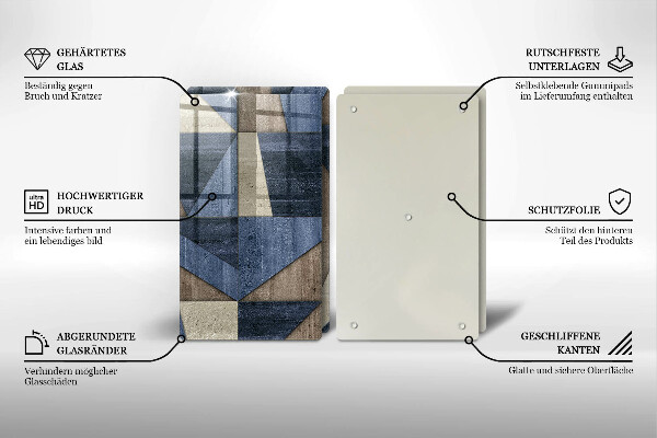 Sklo za varnú dosku Geometrická abstrakcia