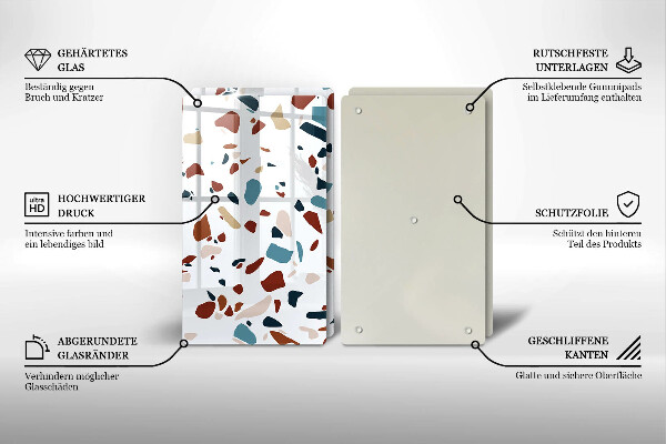 Sklo za varnú dosku Dekoratívny kameň