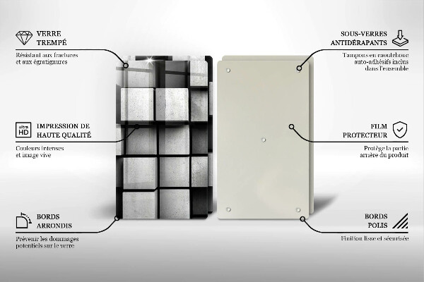 Sklo za varnú dosku 3D geometria pozadia