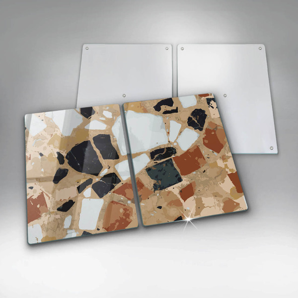 Sklo za varnú dosku Doska s dekoratívnymi kameňmi