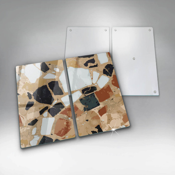 Sklo za varnú dosku Doska s dekoratívnymi kameňmi