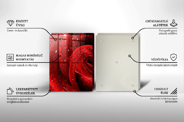 Sklo za varnú dosku Okvetné lístky ruží