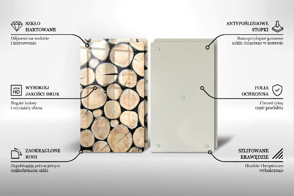 Sklo za varnú dosku Drevené kmene stromov