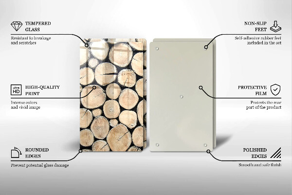 Sklo za varnú dosku Drevené kmene stromov