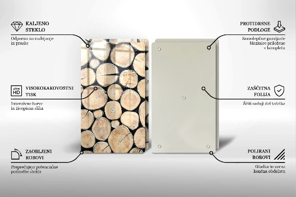 Sklo za varnú dosku Drevené kmene stromov