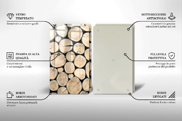 Sklo za varnú dosku Drevené kmene stromov