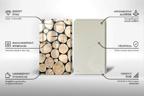 Sklo za varnú dosku Drevené kmene stromov