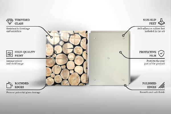 Sklo za varnú dosku Drevené kmene stromov