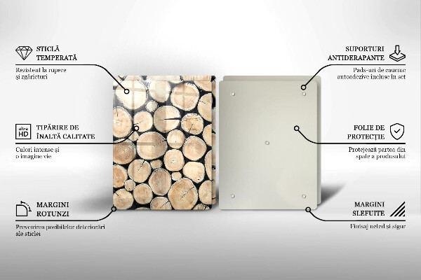 Sklo za varnú dosku Drevené kmene stromov