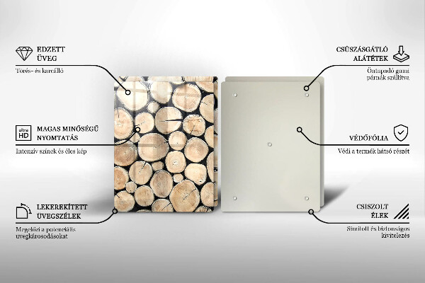 Sklo za varnú dosku Drevené kmene stromov
