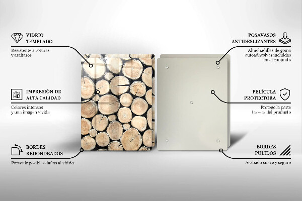 Sklo za varnú dosku Drevené kmene stromov