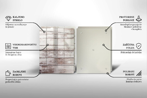Sklo za varnú dosku Staré drevené dosky