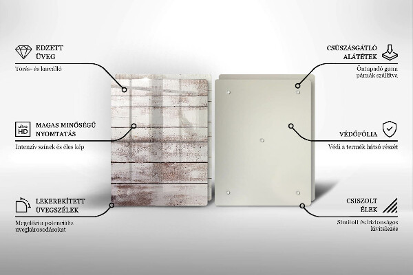 Sklo za varnú dosku Staré drevené dosky