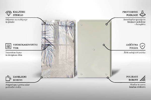 Sklo za varnú dosku Jemné listy