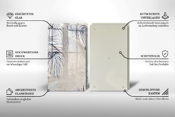 Sklo za varnú dosku Jemné listy