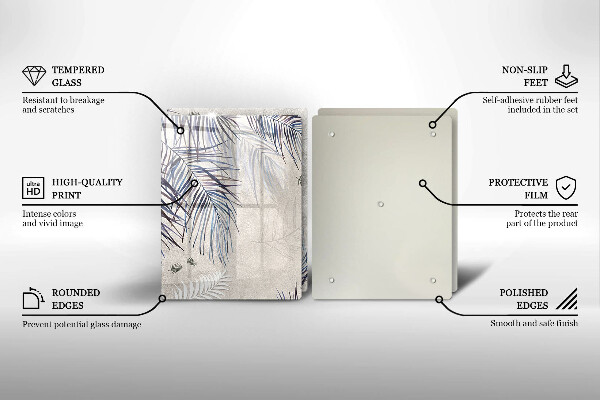 Sklo za varnú dosku Jemné listy