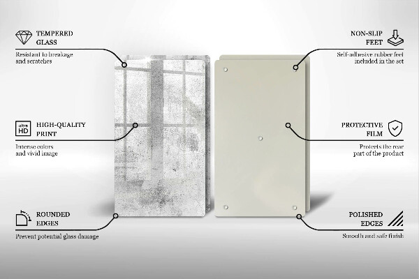 Sklo za varnú dosku Betónová textúra