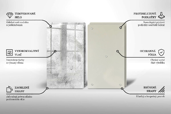 Sklo za varnú dosku Betónová textúra