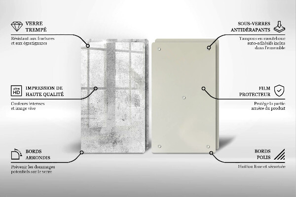 Sklo za varnú dosku Betónová textúra