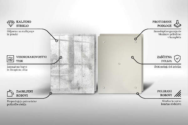 Sklo za varnú dosku Betónová textúra