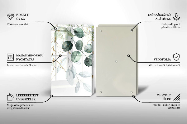 Sklo za varnú dosku Maľované rastliny