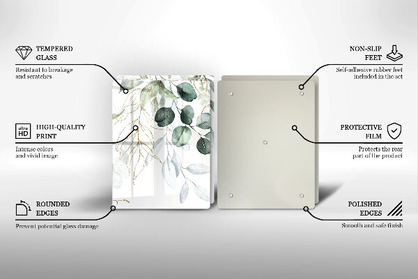 Sklo za varnú dosku Maľované rastliny