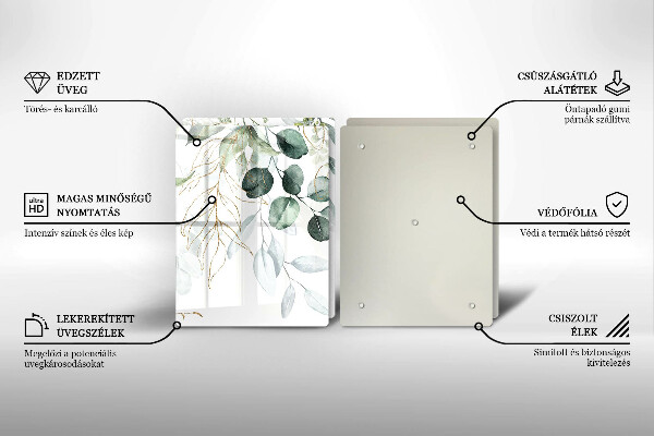 Sklo za varnú dosku Maľované rastliny