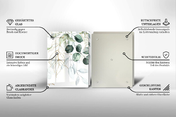 Sklo za varnú dosku Maľované rastliny