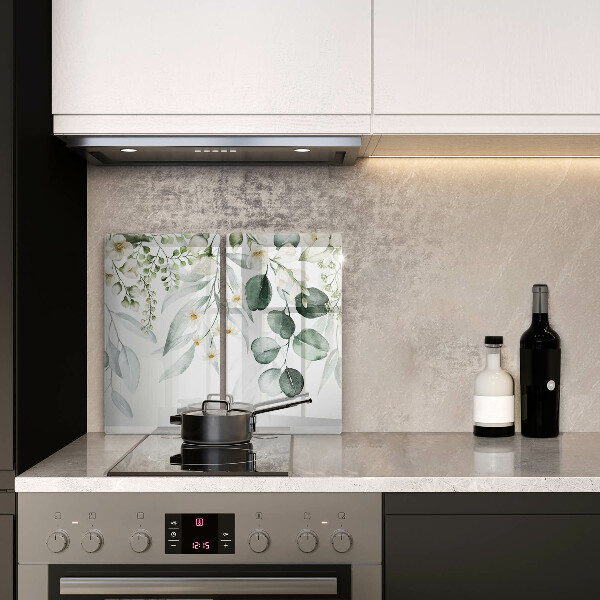 Sklo za varnú dosku Akvarelové rastliny