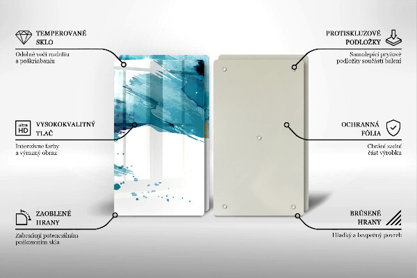 Sklo za varnú dosku Modré škvrny