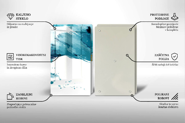 Sklo za varnú dosku Modré škvrny