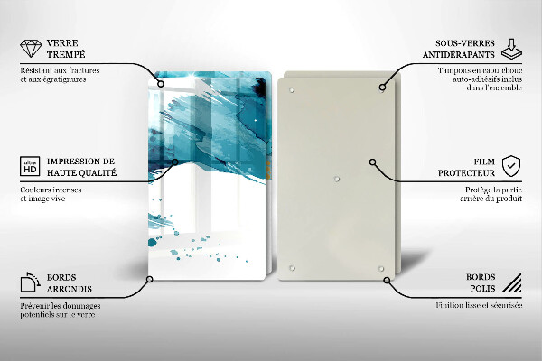 Sklo za varnú dosku Modré škvrny